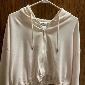 Athletic cropped zip-up